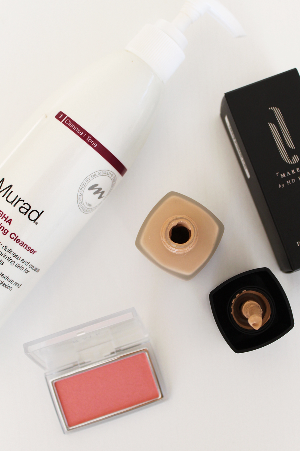 who is mocca, fashionblog, beautyblog, blogger tirol, austria, oesterreich, makeup, pflege, routine, cleanser, Review: RMK Powder Cheeks, Make-Up by HD Brows Flüssigfoundation und Murad Exfoliating Cleanser