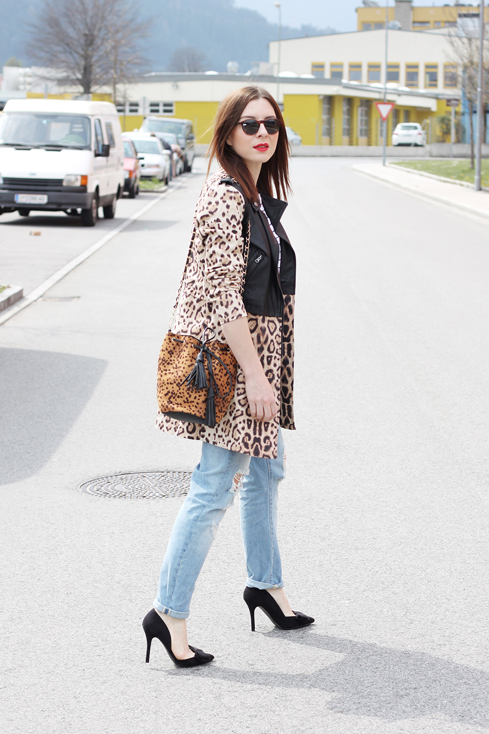 who is mocca, blogger, tirol, österreich, innsbruck, modeblog, justfab, gloryfy unbreakable, leopard mantel noisy may, about you streifenshirt, boyfriend jeans zara, isabel marant poppy pumps lookalike just fab, giveaway, whoismocca.me