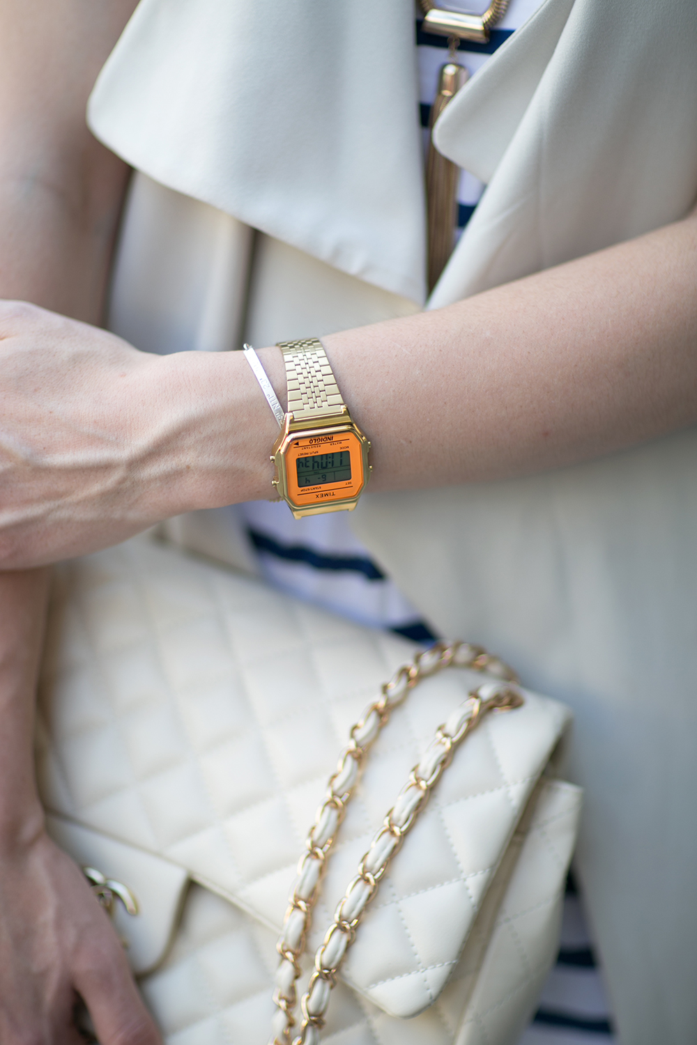 who is mocca, blog tirol, tirolblog, innsbruck, modeblog, street style, fashionblogger, austrianblogger, lipsy jumpsuit, zalando, just fab high heels, chanel jumbo beige, weste kombinieren, timex uhr gold orange, whoismocca.me