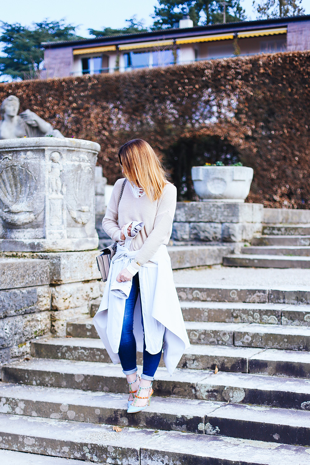 beigen Trenchcoat kombinieren, Skinny Jeans, Orsay Outfit, Valentino Rockstuds, Fashion Blog, whoismocca.me