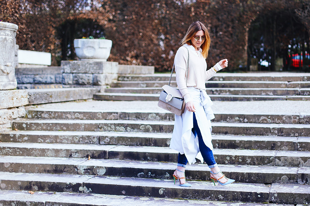 beigen Trenchcoat kombinieren, Skinny Jeans, Orsay Outfit, Valentino Rockstuds, Fashion Blog, whoismocca.me