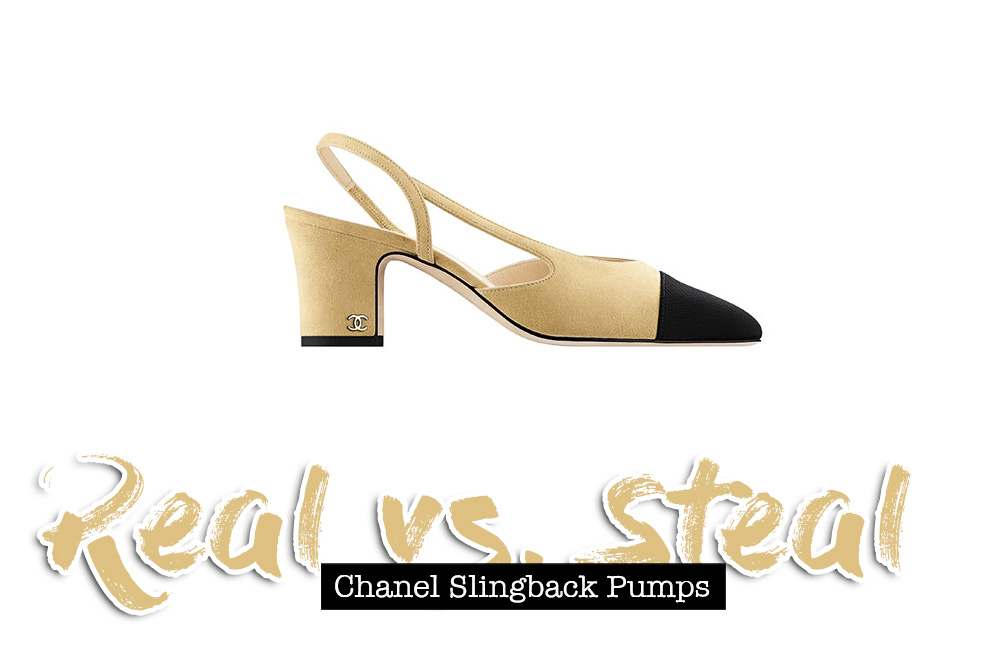 Chanel Slingback Pumps, Two Tone Pumps, Lookalikes, Dupes, Real vs. Steal, Fashion Blog, Modeblog, whoismoca.com