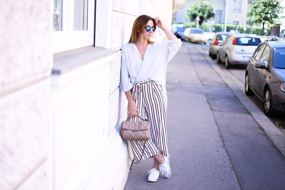 Striped Culottes, Sneakers, Streetstyle Innsbruck, Outfit Inspiration, Stella McCartney Bag, Fashion Blog, whoismocca.me