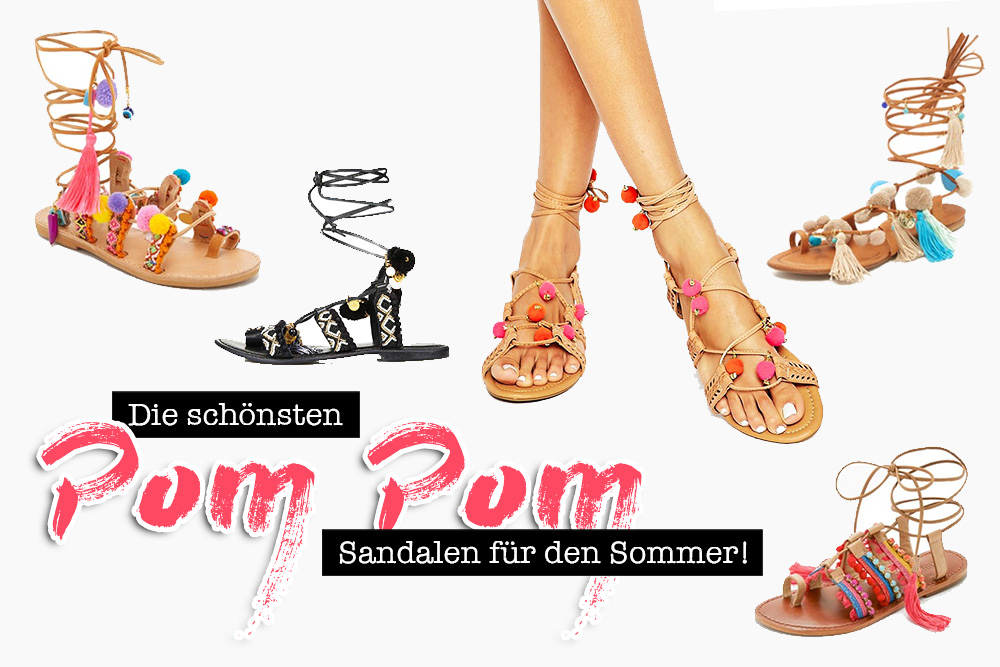 Pom Pom Sandalen, Trendschuhe Sommer 2016, die schönsten Sommerschuhe, Bommel Schuhe, Modeblog, Fashion Blog, whoismocca.me