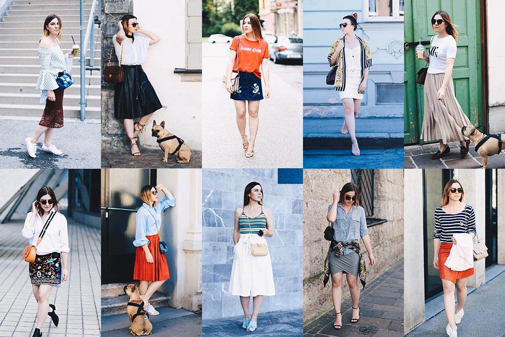 Sommer Lookbook, Outfit Inspiration, 10 verschiedene Outfits mit Rock, Fashion Blog, Streetstyle, Modeblog, whoismocca.me