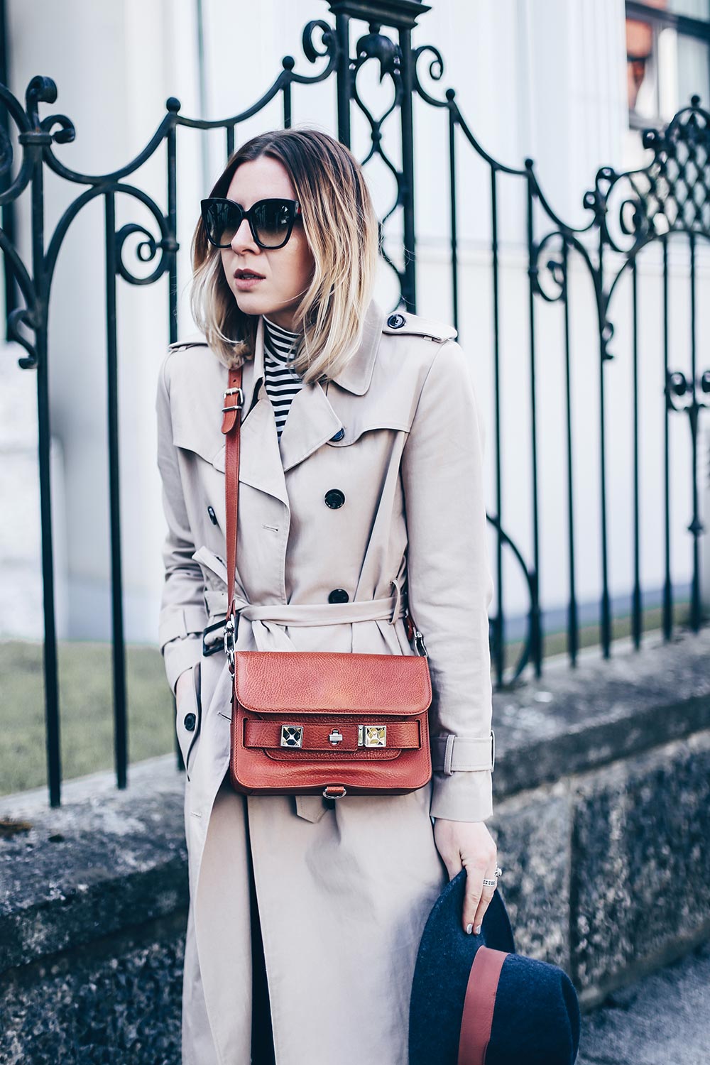 casual chic style und outfit mit J'Adior Pumps, Proenza Schouler PS11 Tasche, Trenchcoat und Skinny Jeans, Fashion Blog, Outfit Blog, Modeblog, Streetstyle 2017, www.whoismocca.me