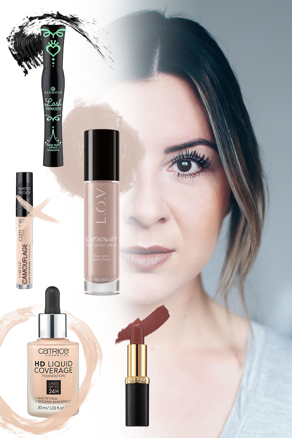 Meine 5 Makeup Must-Haves aus der Drogerie, Drogerie Essentials, Foundation Catrice, Concealer Catrice, Mascara Essence, Color Riche Loreal Lippenstifte Review, Highlighter LOV, Beautyreport, Erfahrungsbericht, Review, Beautyblog, Beauty Magazin, www.whoismocca.me