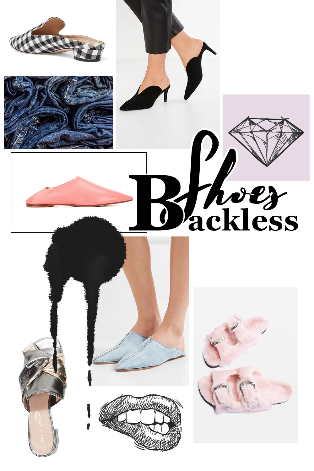 Fashion Mood Board Backless Shoes, Slipper, Pantoletten, Trend 2017, Fashion Trends Moodboard, Modetrends Inspiration, Style Blog, Modeblog, Fashion Blog, Inspiration, www.whoismocca.me