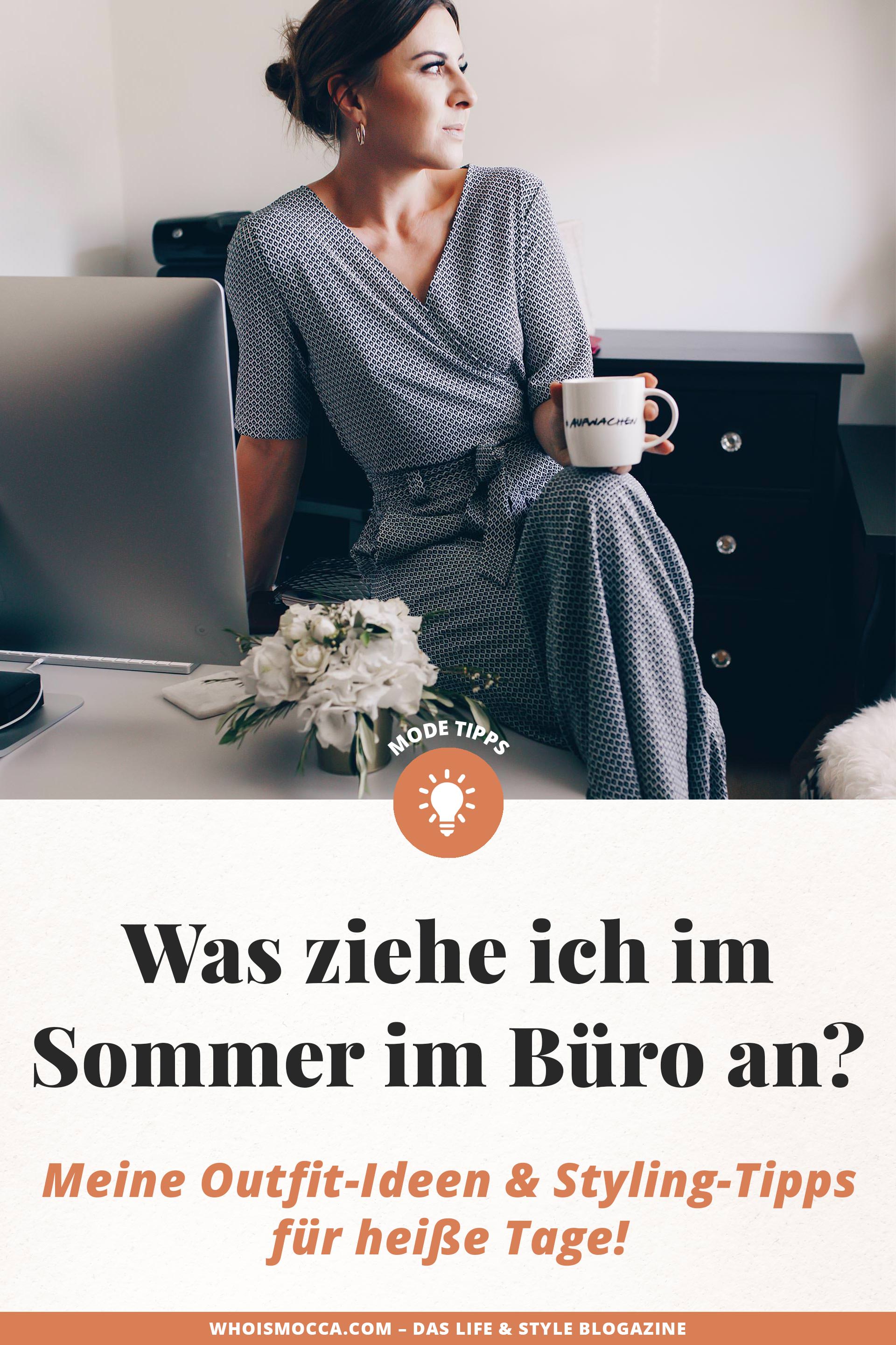 Welche Kleidung kühlt im Sommer und was ziehe ich im Sommer im Büro an? Gerade wenn es darum geht, Büro Outfits in der heißesten Jahreszeit zu kombinieren, kann man schon mal an seine Grenzen stoßen. Auf dem Modeblog findest du jetzt Styling-Tipps für dein Sommer Business Outfit und passende Beauty-Tipps für dein Sommer-Makeup. www.whoismocca.me #sommeroutfit #bürooutfit #modetrends #officelook #businessoutfit #karriereblog