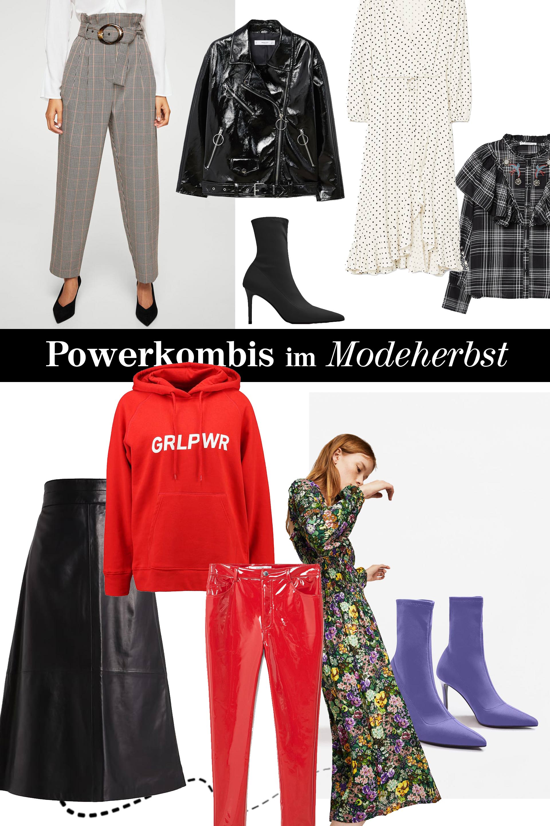 Fashion Modetrends 2017 für den Herbst, Sock Boots, Herbstkleider, Glencheck Karo Blazer, Lack, Vinyl, Hoodie, Midirock kombinieren, Fashion Blog, Modeblog, Style Blog, Outfit of the Day, www.whoismocca.me