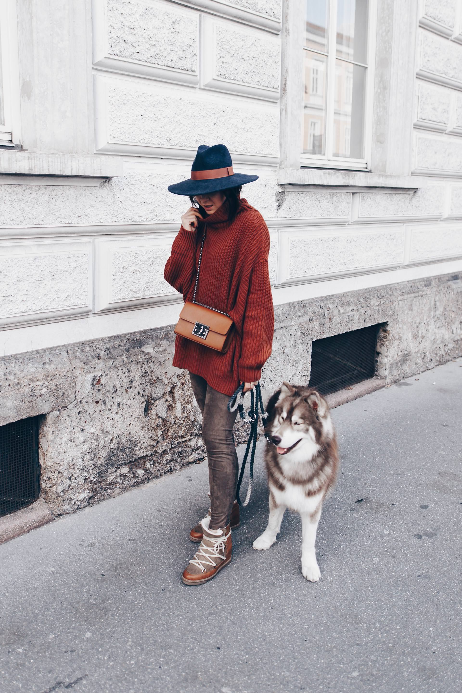 braune Lederhose kombinieren, Rollkragenpullover Outfit, Isabel Marant Nowles Boots, Cross Body Bag, Herbst Outfit, Fashion Blog, Modeblog, Outfits Blog, www.whoismocca.me