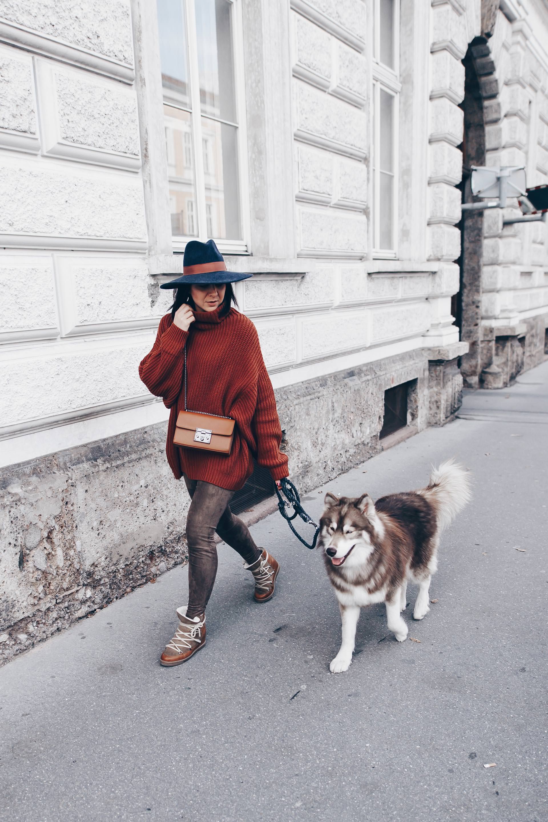 braune Lederhose kombinieren, Rollkragenpullover Outfit, Isabel Marant Nowles Boots, Cross Body Bag, Herbst Outfit, Fashion Blog, Modeblog, Outfits Blog, www.whoismocca.me