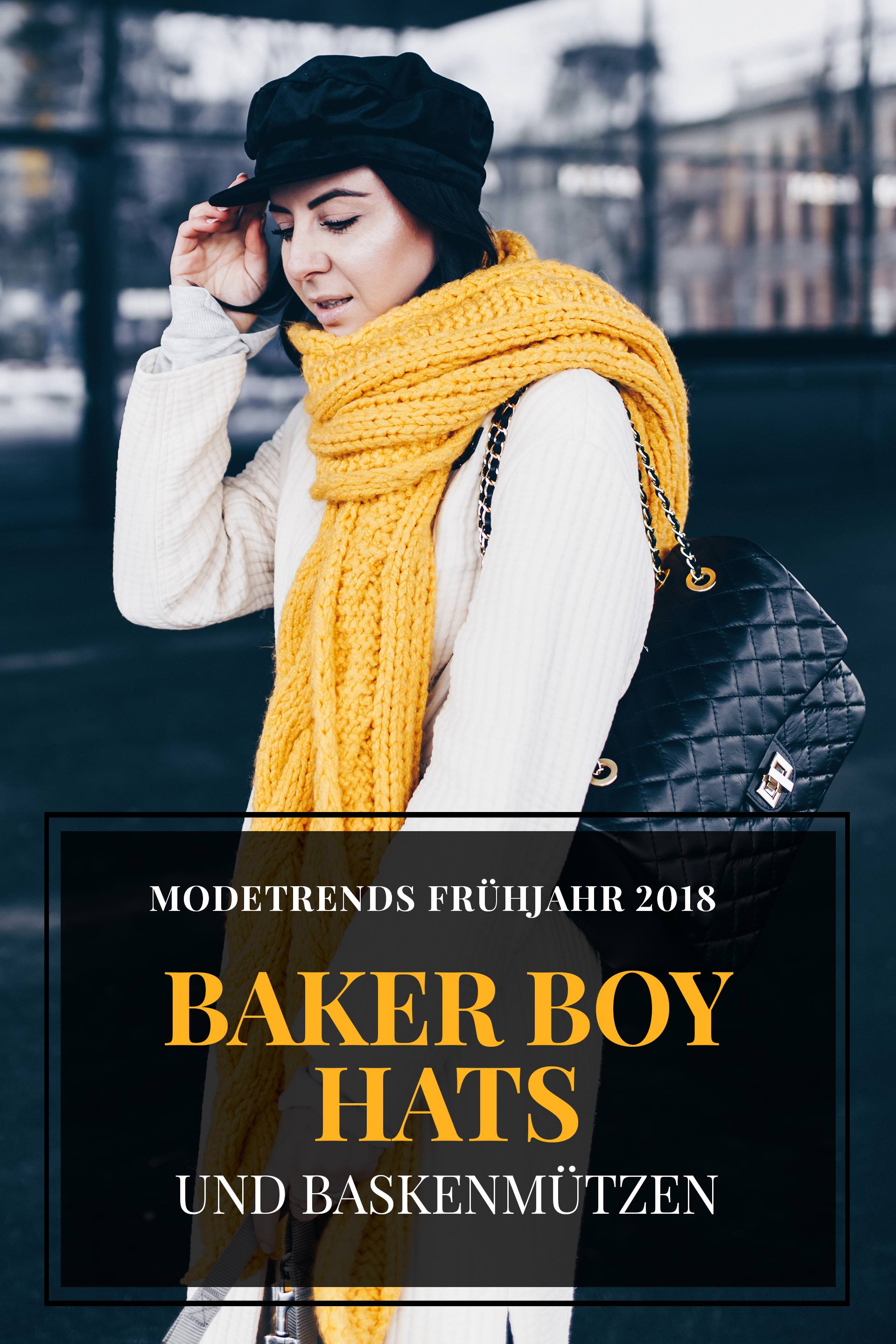 Modetrends Frühjahr 2018, Modetrends Frühling 2018, Modeblog, Was ist 2018 modern, was wird 2018 Trend, modetrends 2018, Baker Boy Hats, Baskenmützen Trend, Fashion Blog, www.whoismocca.me