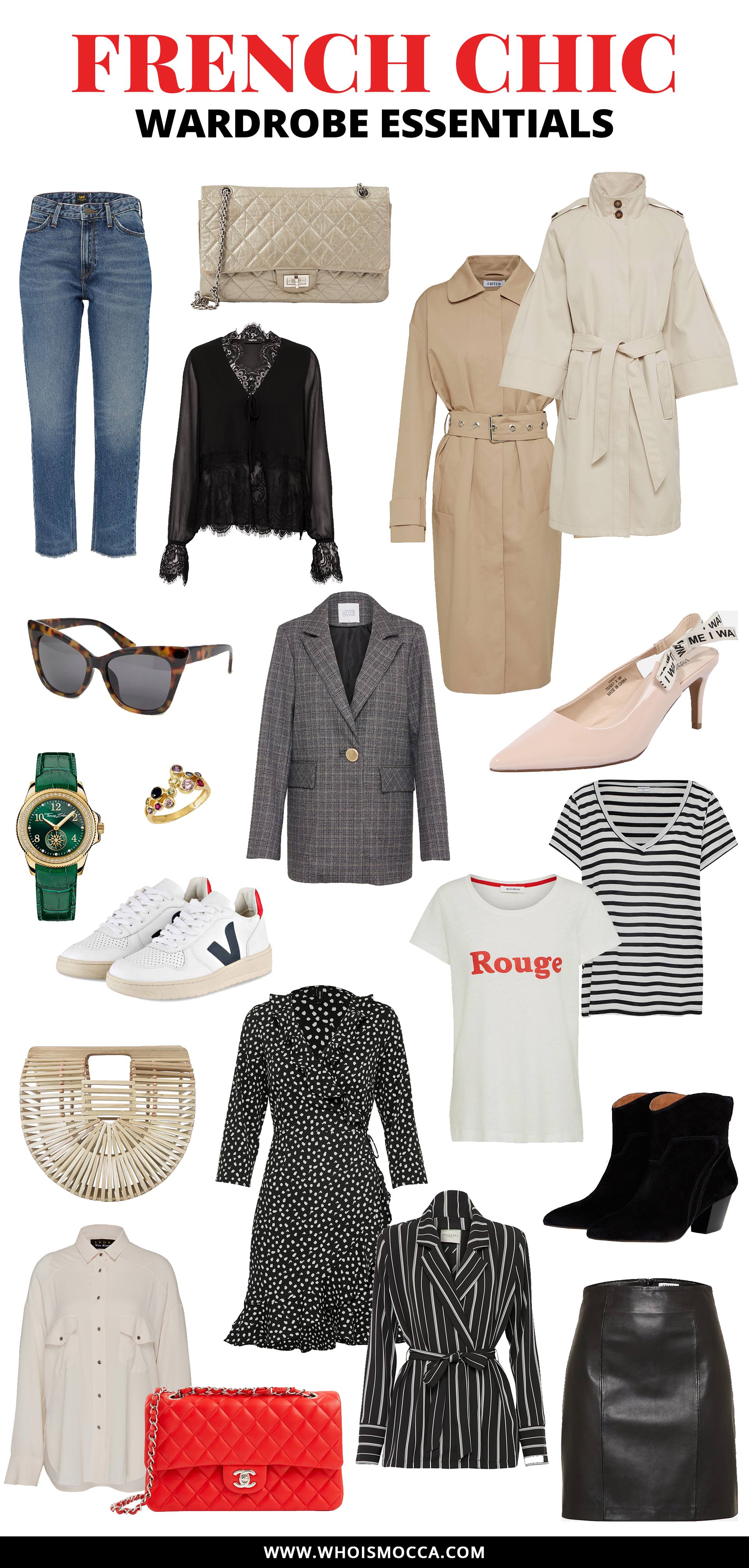 French Chic Capsule Wardrobe Essentials, französische Mode, Parisian Style Tipps, French Chic Outfits, Online Shops für französische Mode, Mode Tipps, Style Guide, www.whoismocca.me