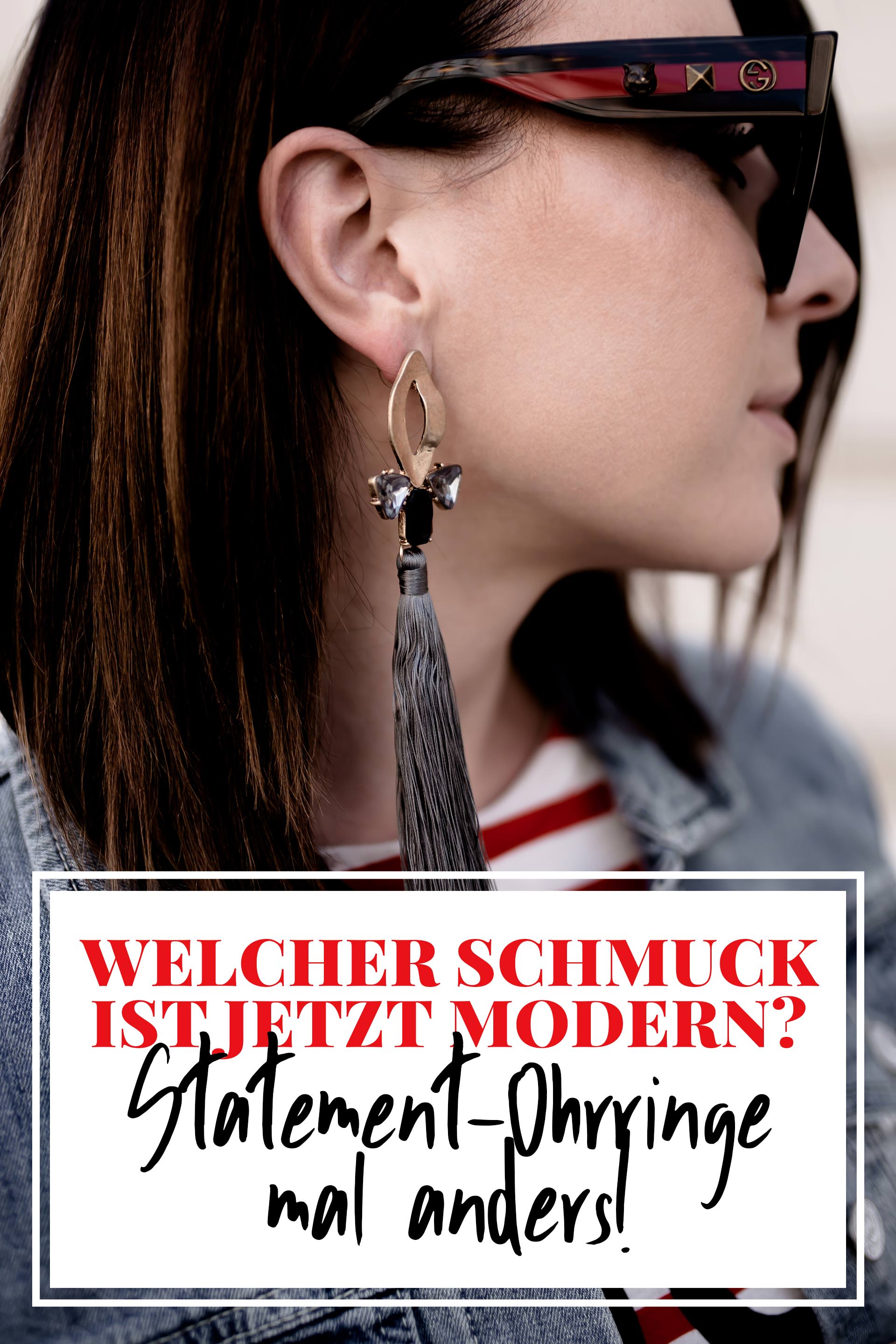 Welcher Schmuck ist jetzt modern und angesagt, Statement Ohrringe Trend im Alltag kombinieren, moderner Schmuck für junge Frauen, Modeschmuck online kaufen, angesagte Schmucktrends 2018, Fashion Magazin, www.whoismocca.me