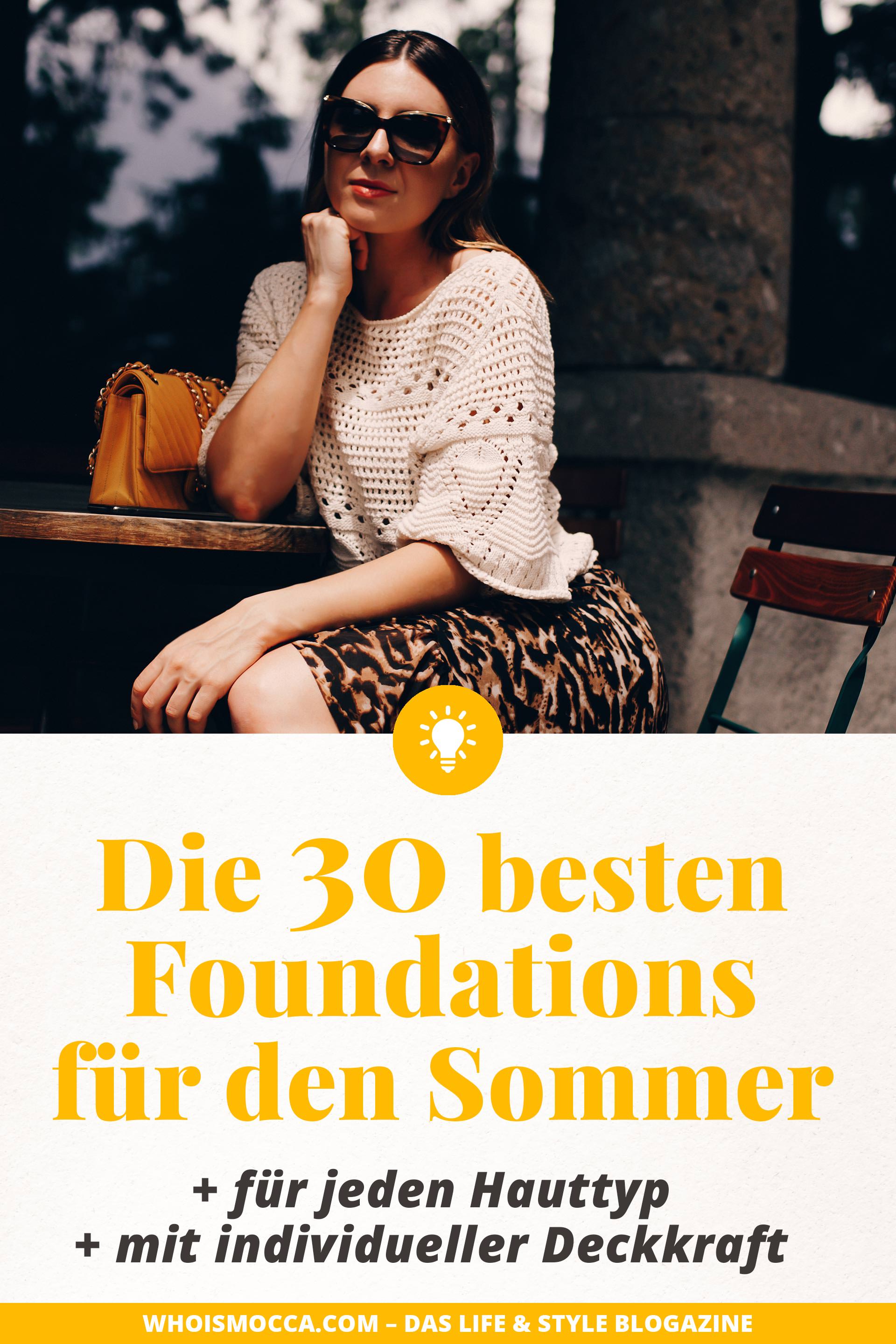 Das sind die 30 besten Foundations für den Sommer mit Lichtschutzfaktor. Am Beauty Blog zeige ich dir leichtes Makeup für den Sommer, gute Foundations mit Glow Effekt, Sommer-Foundation mit LSF sowie Makeup mit Sonnenschutz. Aber auch ölfreie und mattierende Foundations, CC und BB Creams mit Sonnenschutz habe ich als Beauty Bloggerin unter die Lupe genommen. www.whoismocca.me #sommermakeup #sommerfoundation #beautyblogger