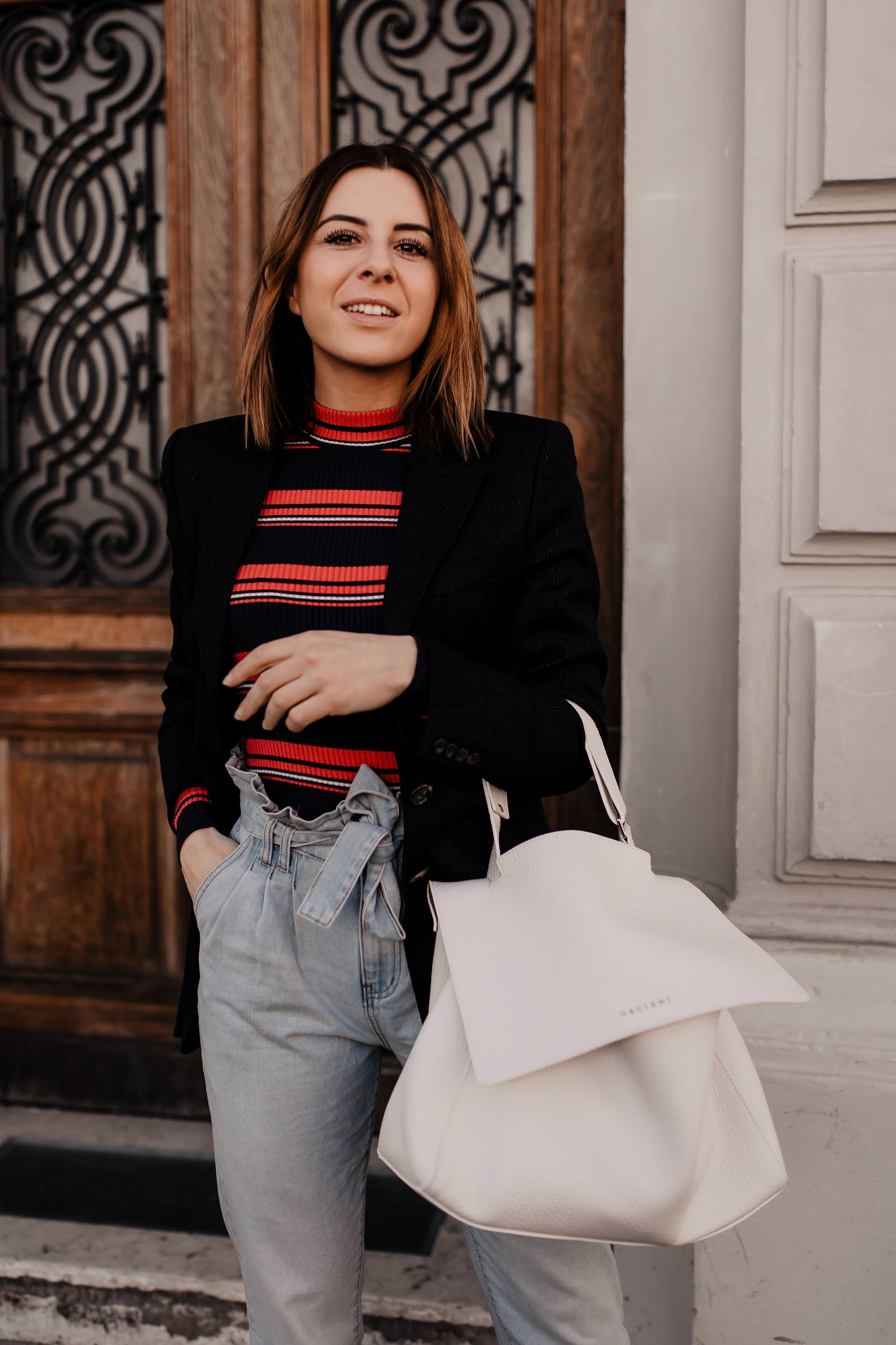 Werbung // Paperbag Hose stylen, eBay Fashion, Statement Stripes, Bold Stripes, Modetrends 2019, Frühlingsoutfit, Paperbag jeans, gestreifter pullover, bold stripes trend, streifen kombinieren, gestreiften pullover kombinieren, Mode Tipps, www.whoismocca.me #boldstripes #modetrends #frühlingstrends #statementstripes #eBayFashion