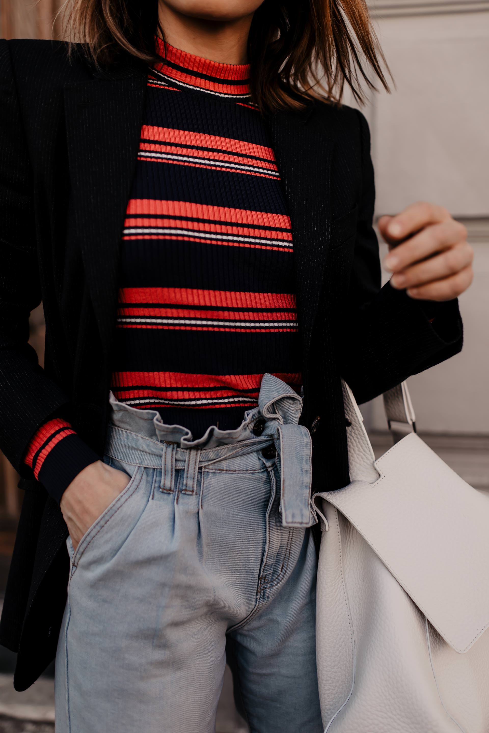 Werbung // Paperbag Hose stylen, eBay Fashion, Statement Stripes, Bold Stripes, Modetrends 2019, Frühlingsoutfit, Paperbag jeans, gestreifter pullover, bold stripes trend, streifen kombinieren, gestreiften pullover kombinieren, Mode Tipps, www.whoismocca.me #boldstripes #modetrends #frühlingstrends #statementstripes #eBayFashion