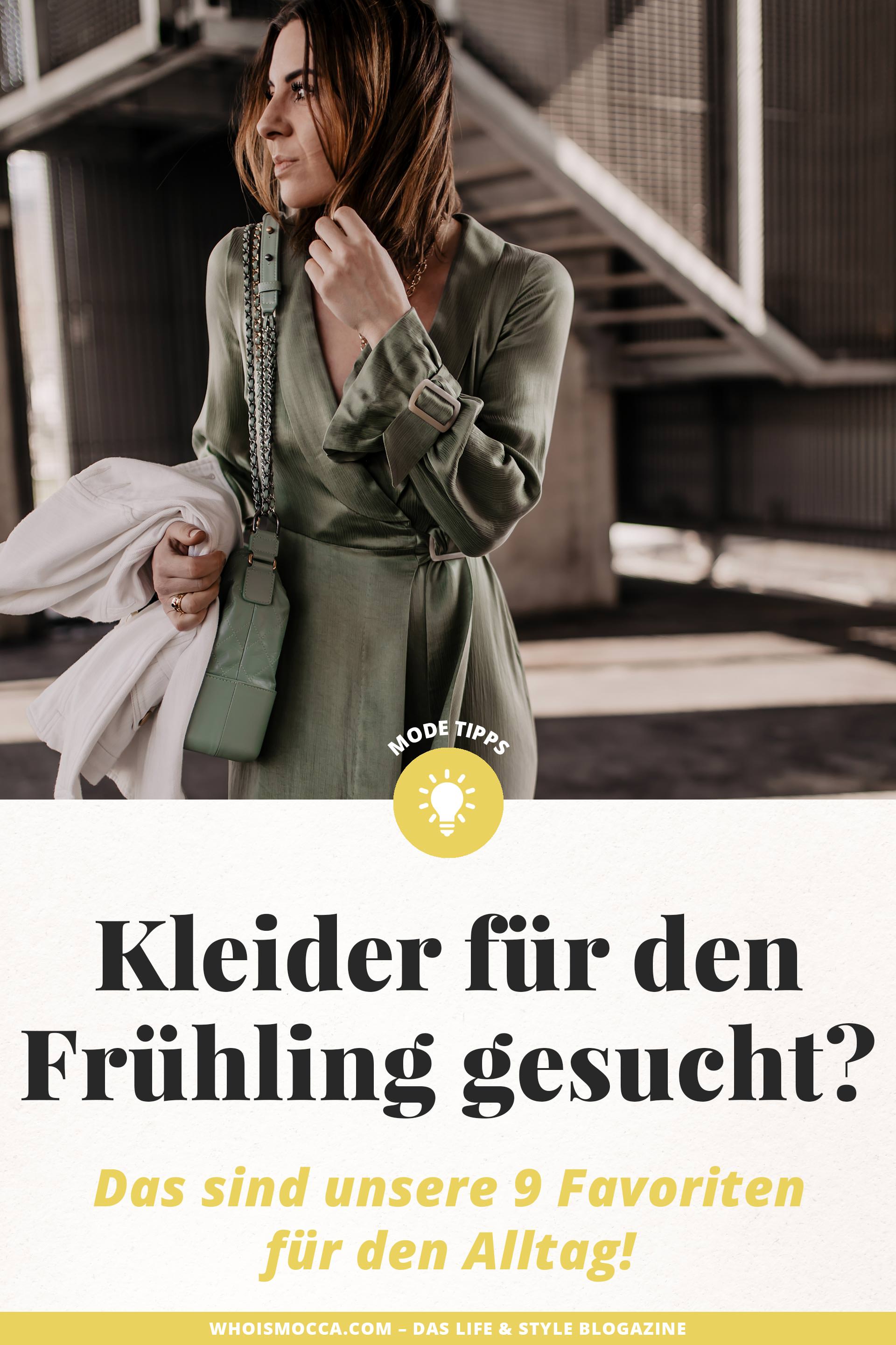 Kleider für den Frühling gesucht? Das sind unsere 9 Favoriten für den Alltag! // unbeauftragte Werbung // Frühlingskleider für den Alltag, Midikleider, Wickelkleider, Modetrends im Frühjahr 2019, Was ist im Frühling 2019 modern?, Mode Tipps, Fashion Blogger, www.whoismocca.me #frühlingskleider #modetrends #fashionblogger 