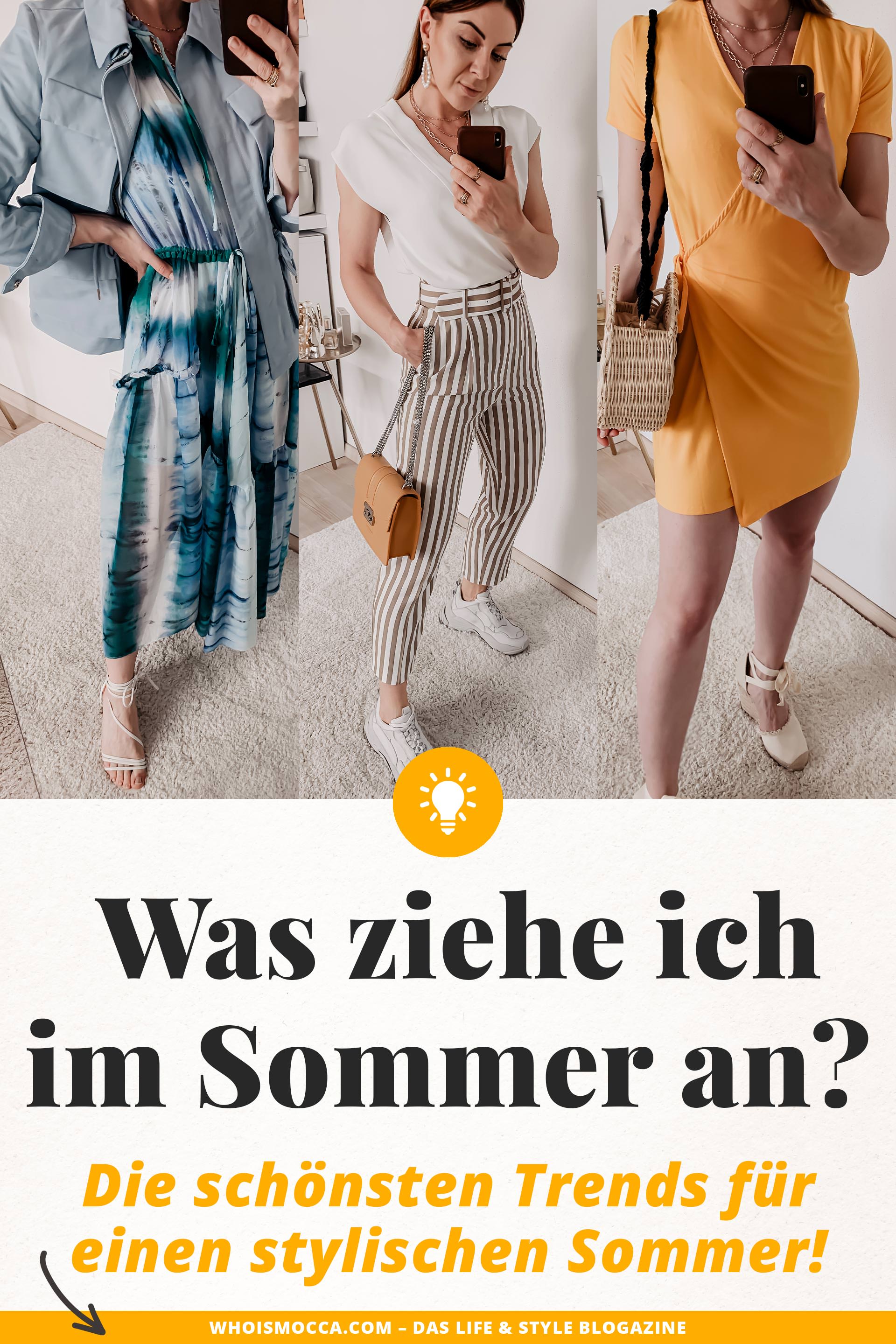 Was ist im Sommer 2019 modern? Auf meinem Modeblog findest du die schönsten Sommertrends 2019 und praktische Styling-Tipps. Welche Taschen sind im Trend? Welche Schuhe trage ich im Sommer? Welche Accessoires sind modern und wo kann ich schöne Sommer Mode online bestellen? Auf all diese Mode-Fragen liefere ich dir passende Antworten: www.whoismocca.me #sommertrends #modetrends #sommermode #sommeroutfits