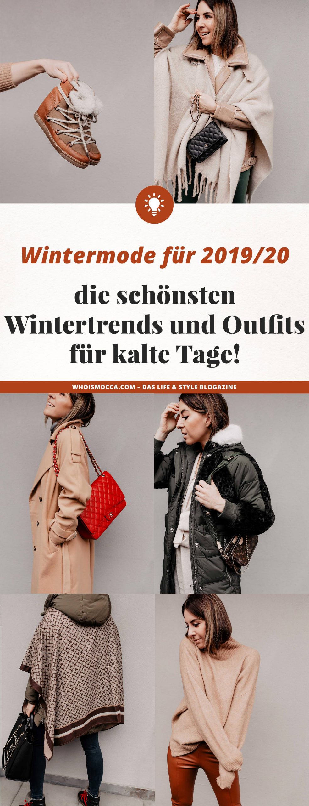 Du willst die schönsten Trends der Wintermode 2019/20 entdecken? Auf meinem Fashion Blog zeige ich dir die aktuellen Wintertrends mit passenden Outfits für kalte Tage. Ich beantworte dir die Was ist im Winter modern Frage und habe on top noch die passenden Shopping-Tipps für dich. www.whoismocca.me #wintertrends #wintermode #modetrends