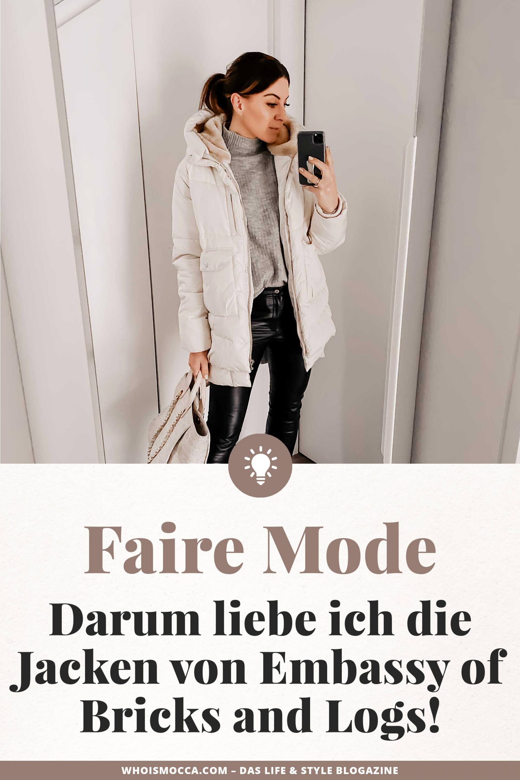 Auf dem Modeblog dreht sich heute alles um die vegane Fair Fashion Marke Embassy of Bricks and Logs. Wo du die Outerwear online kaufen kannst und warum ich die nachhaltige Modemarke so liebe, erzähle ich dir auf whoismocca.me #nachhaltigkeit #fairfashion #veganemode #fairemode #embassyofbricksandlogs