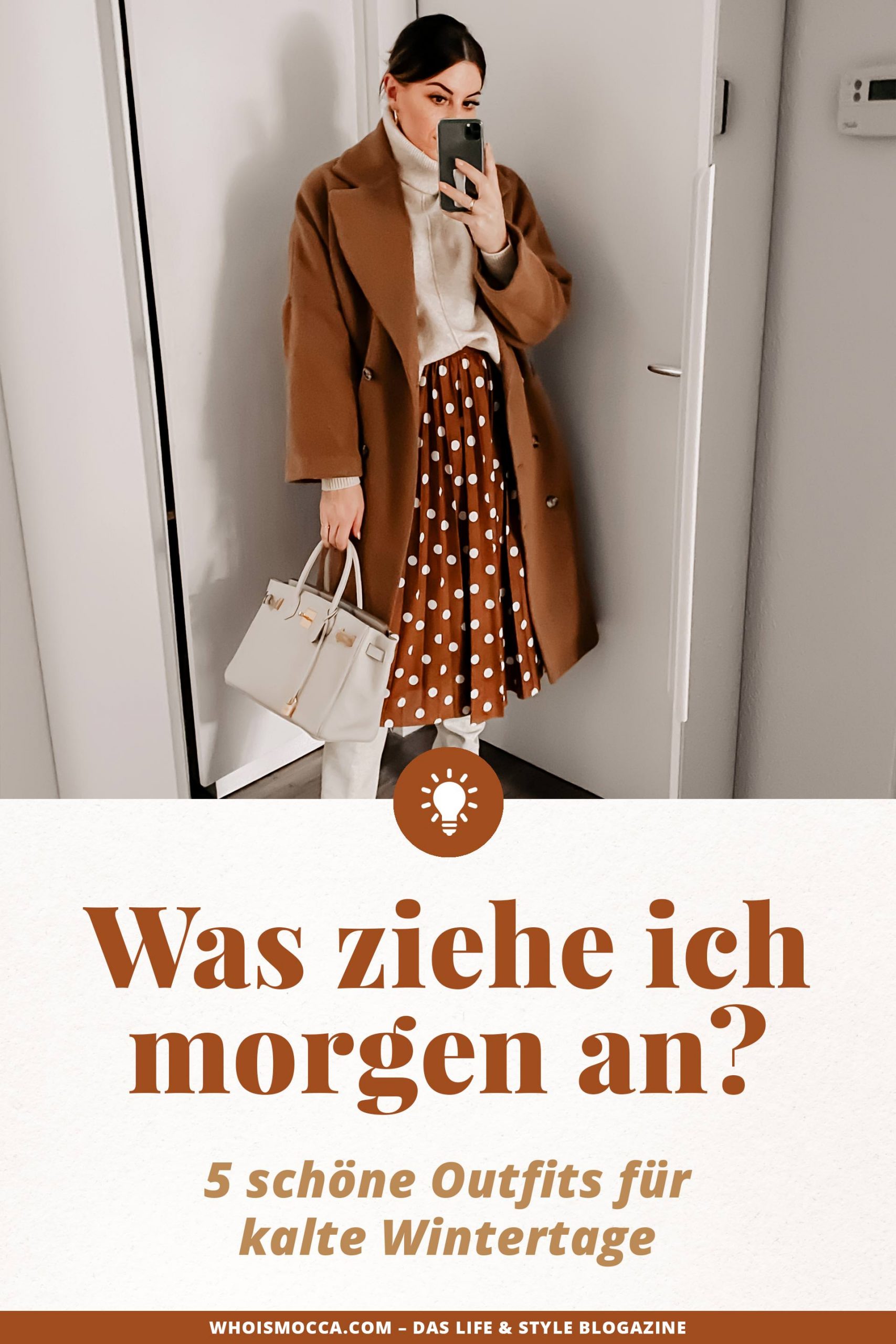 Was ziehe ich morgen an? 5 alltagstaugliche und schöne Outfits für den Winter gibt es heute auf meinem Modeblog. 5 Looks stelle ich dir vor, von Montag bis Freitag. www.whoismocca.me #winteroutfits #modeblog #modetrends #lookbook