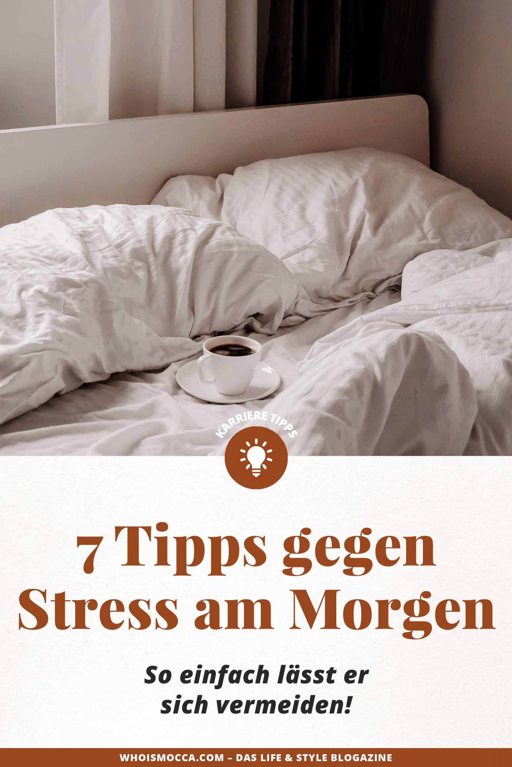 Kennst du das auch? Stress am Morgen ist oft ein stetiger Begleiter und kann uns sogar den ganzen Tag vermießen. Dabei lässt sich Stress doch eigentlich recht leicht vermeiden. Im heutigen Blogbeitrag auf meinem Karriere Blog zeige ich dir, wie du mit einfachen Tipps und Tricks den Stress am Morgen loswerden kannst und dem Tag eine Chance geben kannst, ein guter zu werden. #stress #stressmanagement #karrieretipps