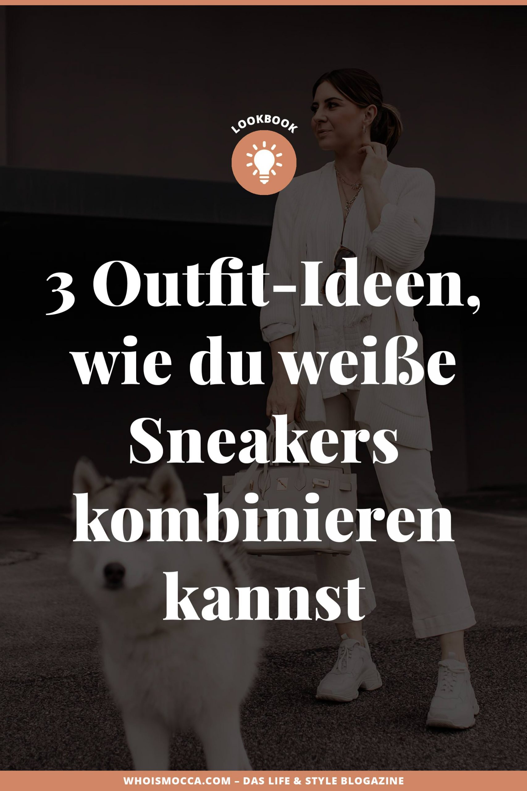 Du möchtest weiße #Sneakers kombinieren und bist auf der Suche nach Outfit-Inspirationen? Dann herzlich willkommen auf meinem #Modeblog, wo ich dir heute ein kleines Sneakers #Lookbook präsentiere. www.whoismocca.me #frühlingsoutfit #modetrends #alltagsoutfit