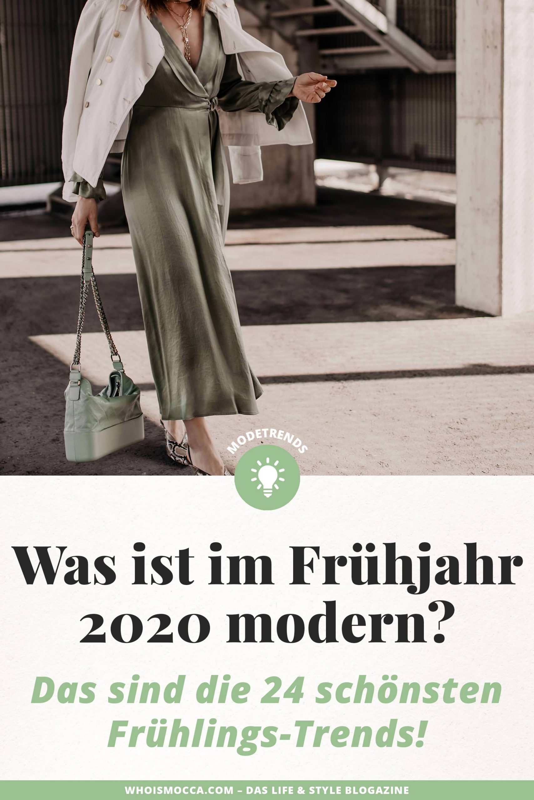 Was ist im Frühling modern? Ich zeige dir 24 schöne Frühlings-Trends für 2020, die gemeinsam eine wunderbare Capsule Wardrobe für deine Spring Looks ergeben. Viel Spaß mit den aktuellen Trends am Modeblog www.whoismocca.me #frühlingstrends #modetrends #frühling2020