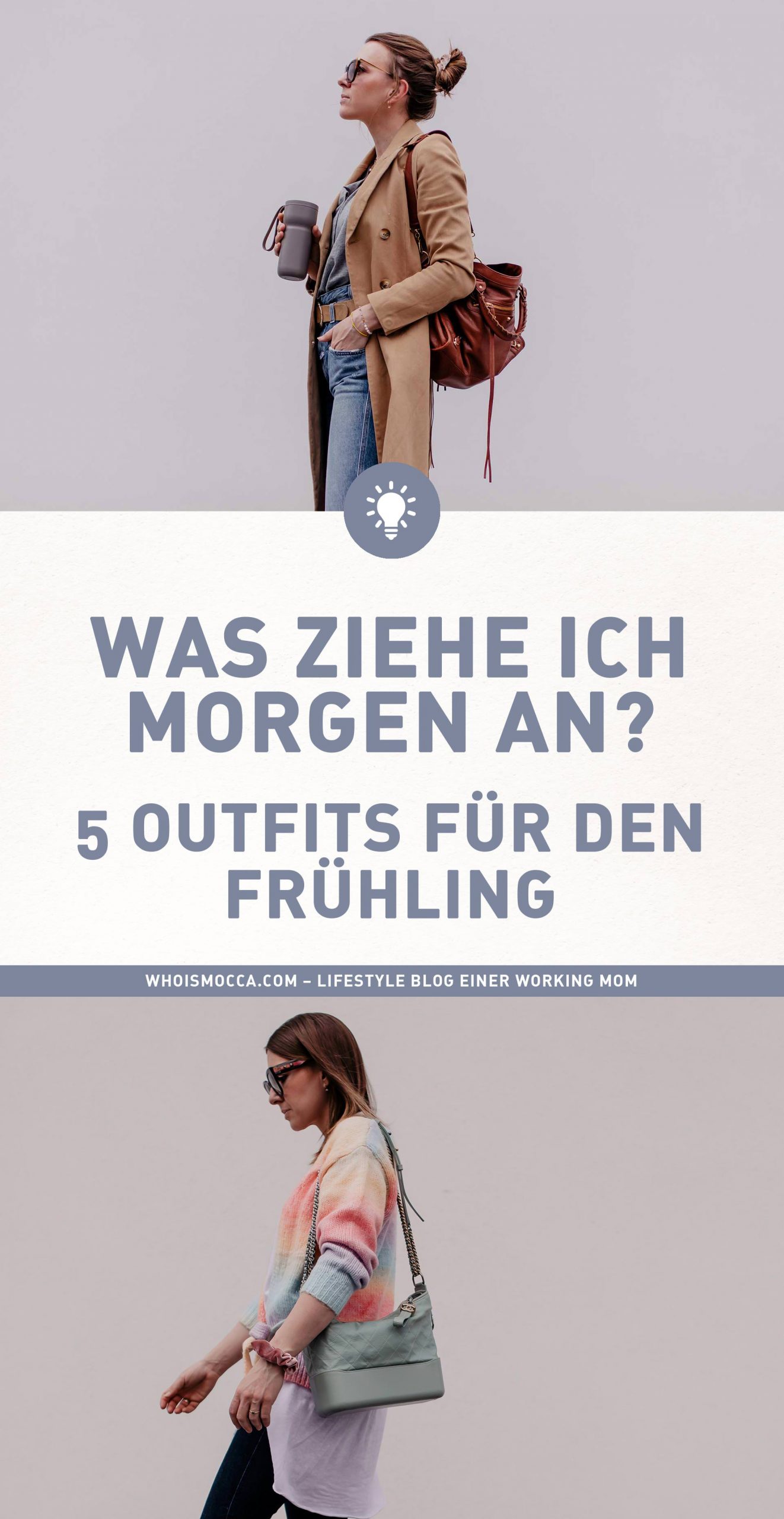 Was ziehe ich morgen an? 5 Frühlingsoutfits für jeden Tag findest du jetzt am Modeblog. www.whoismocca.me